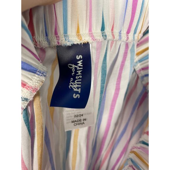 Swimsuits for All, Size 22/24, Pastel Maxi Cover-up, Strapless Rayon Lightweight - Picture 3 of 7